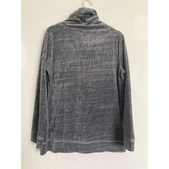 LOFT Ann Taylor Bundle of Tops LARGE Velour Cowl Neck & Open Knit Sweater Gray - Picture 9 of 16